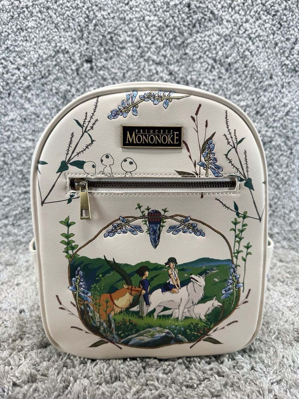Studio Ghibli Princess Mononoke Forest Landscape Floral Mini Backpack